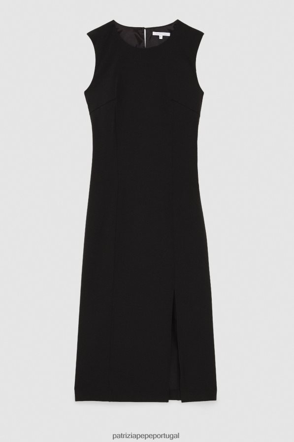 Patrizia Pepe mulheres vestido midi bainha Nero vestuário TX086V31