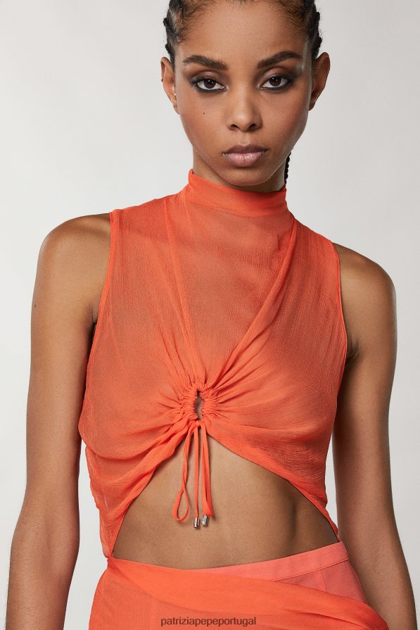 Patrizia Pepe mulheres vestido midi com recorte coral intenso vestuário TX086V352