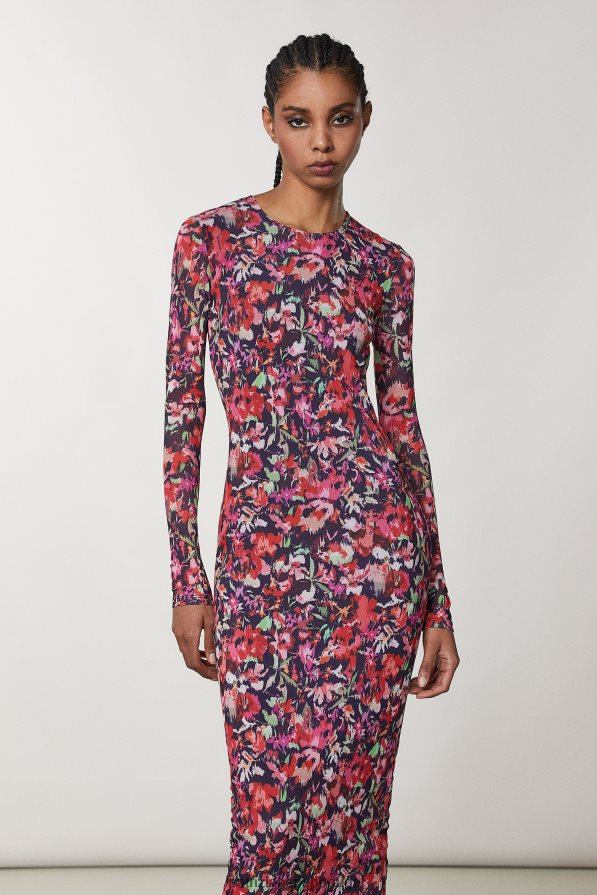 Patrizia Pepe mulheres vestido midi de tule flormarciana vestuário TX086V72