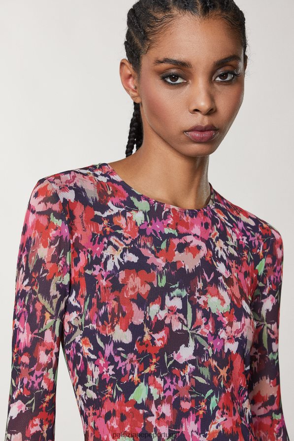 Patrizia Pepe mulheres vestido midi de tule flormarciana vestuário TX086V72