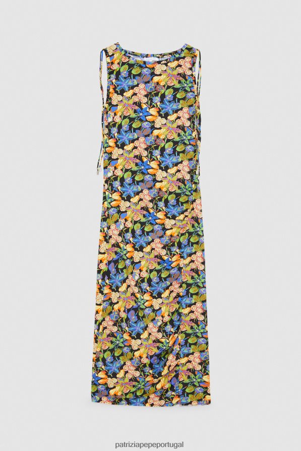 Patrizia Pepe mulheres vestido midi em jersey flor do metaverso vestuário TX086V693