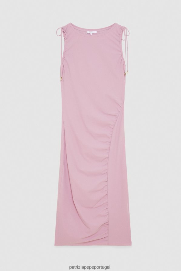 Patrizia Pepe mulheres vestido midi essencial violeta malva vestuário TX086V227