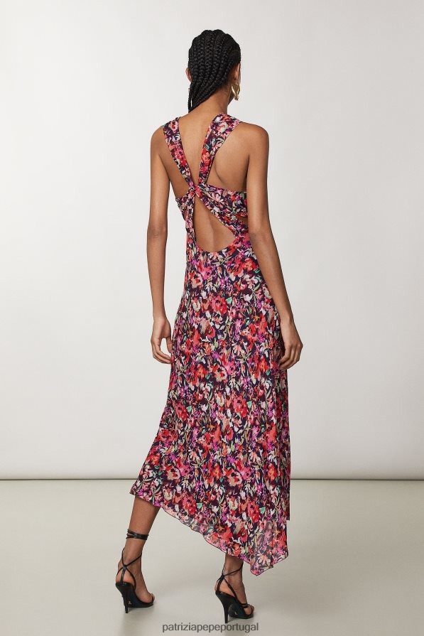 Patrizia Pepe mulheres vestido midi viscose flormarciana vestuário TX086V56