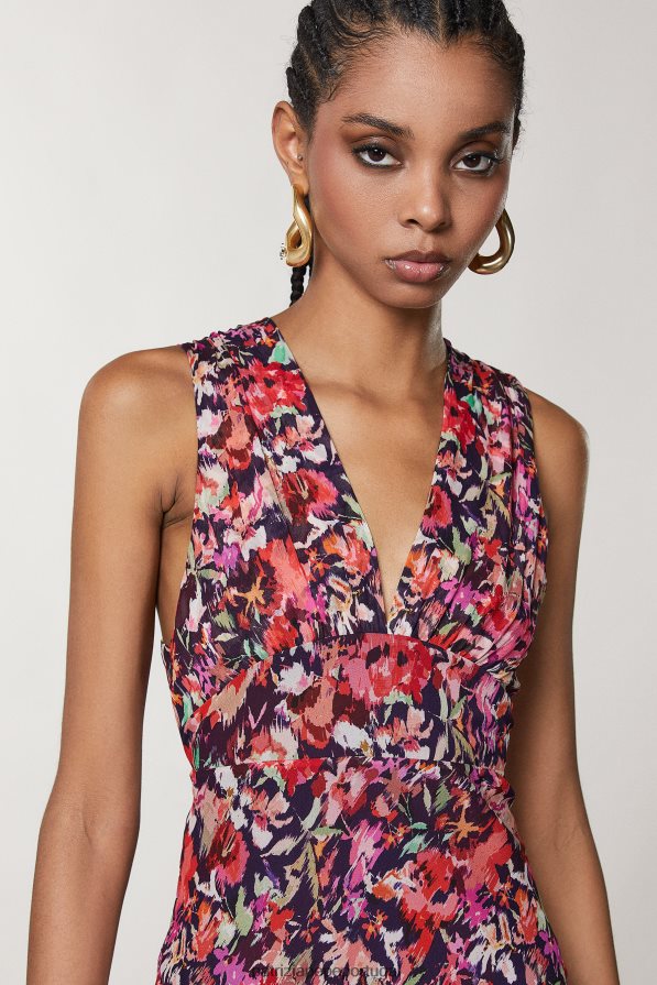 Patrizia Pepe mulheres vestido midi viscose flormarciana vestuário TX086V56