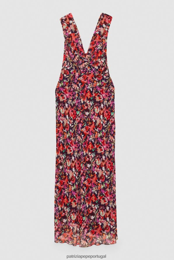Patrizia Pepe mulheres vestido midi viscose flormarciana vestuário TX086V56