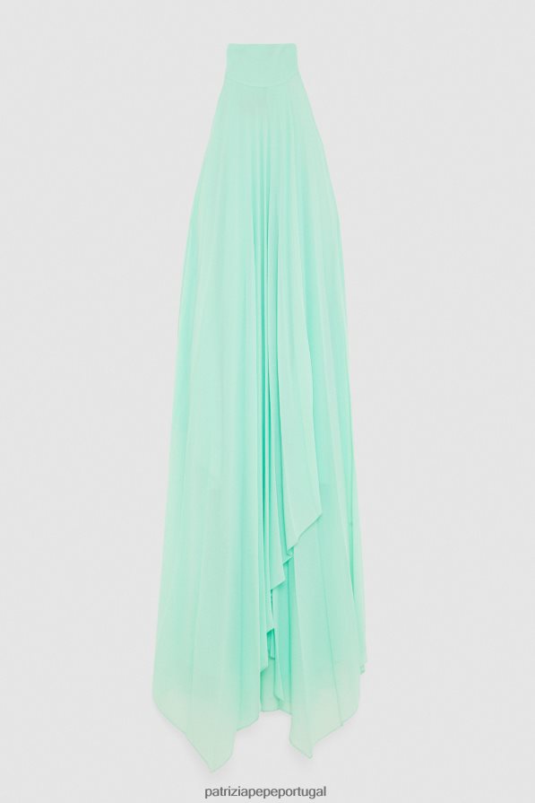 Patrizia Pepe mulheres vestido plissado sem mangas planeta verde vestuário TX086V60