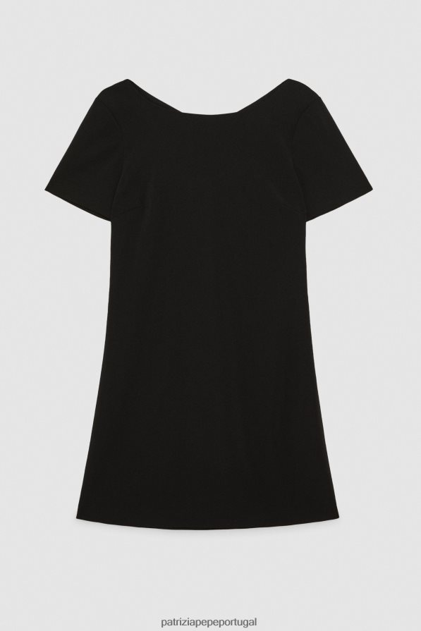 Patrizia Pepe mulheres minivestido de crepe essencial Nero vestuário TX086V558