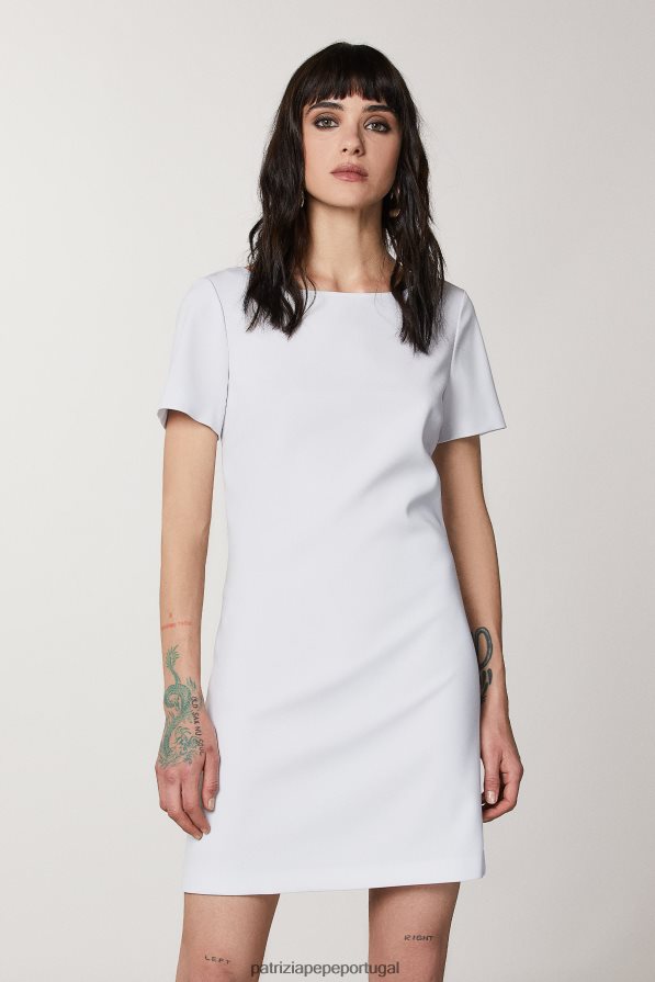 Patrizia Pepe mulheres minivestido de crepe essencial lilás cinza vestuário TX086V391