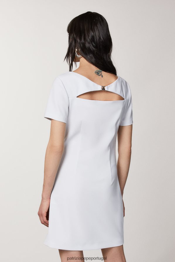 Patrizia Pepe mulheres minivestido de crepe essencial lilás cinza vestuário TX086V391