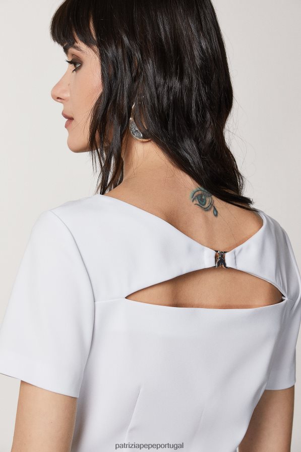 Patrizia Pepe mulheres minivestido de crepe essencial lilás cinza vestuário TX086V391