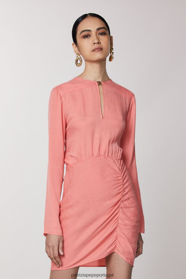 Patrizia Pepe mulheres minivestido de viscose pêssego suculento vestuário TX086V500