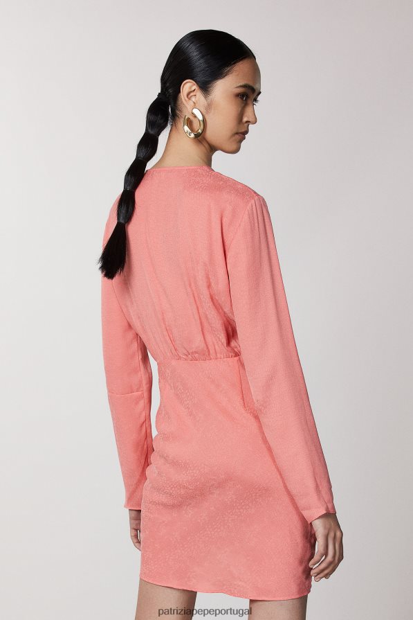 Patrizia Pepe mulheres minivestido de viscose pêssego suculento vestuário TX086V500