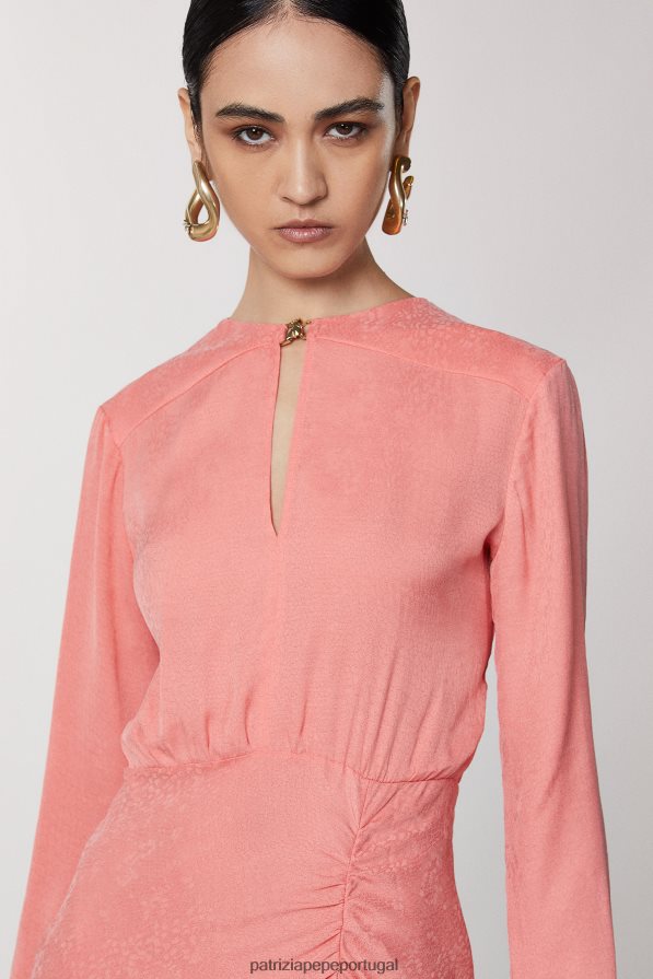 Patrizia Pepe mulheres minivestido de viscose pêssego suculento vestuário TX086V500