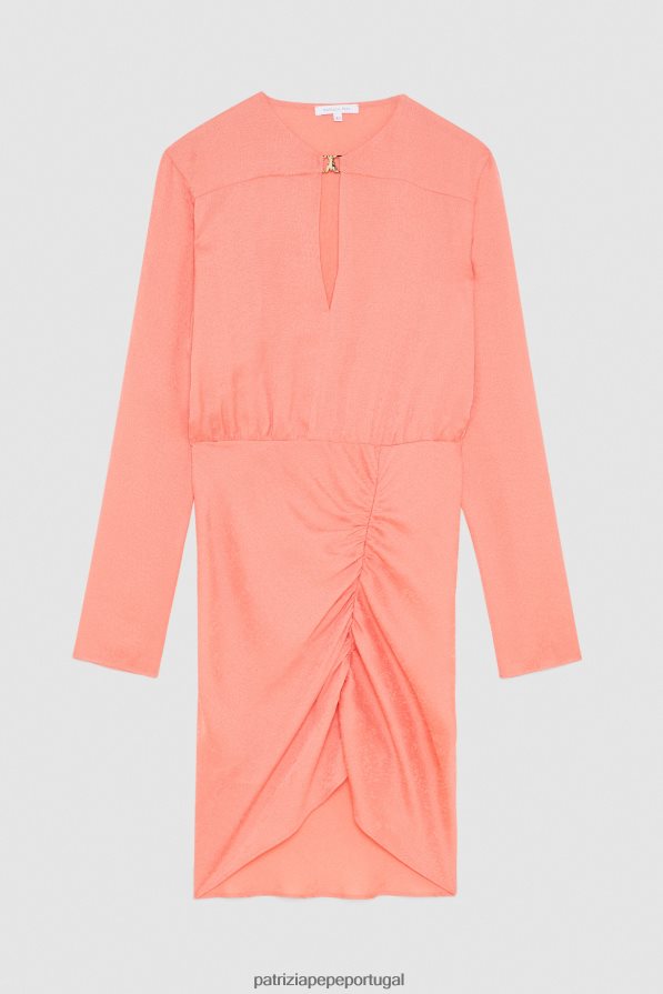 Patrizia Pepe mulheres minivestido de viscose pêssego suculento vestuário TX086V500