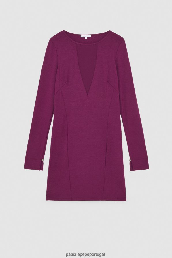 Patrizia Pepe mulheres minivestido de viscose roxo futurista vestuário TX086V35