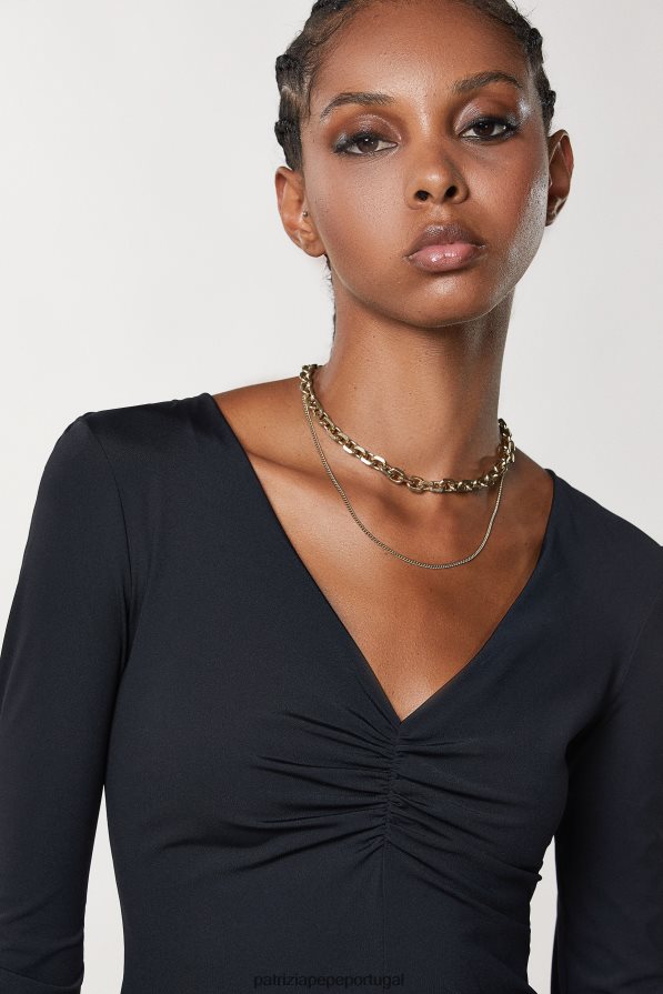 Patrizia Pepe mulheres minivestido em jersey Nero vestuário TX086V161