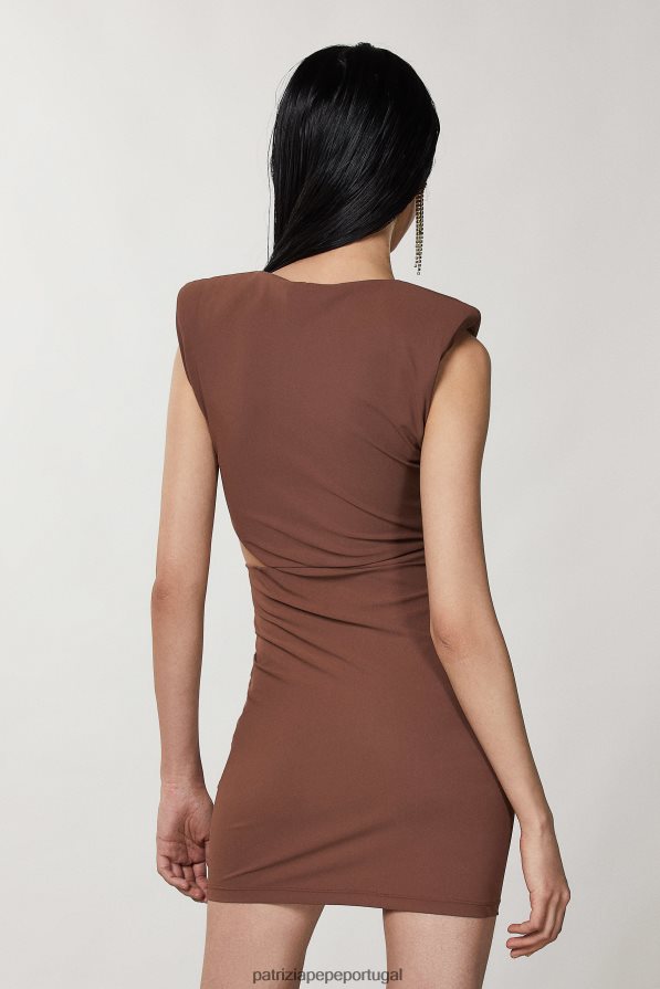 Patrizia Pepe mulheres minivestido em jersey chocolate escuro vestuário TX086V484