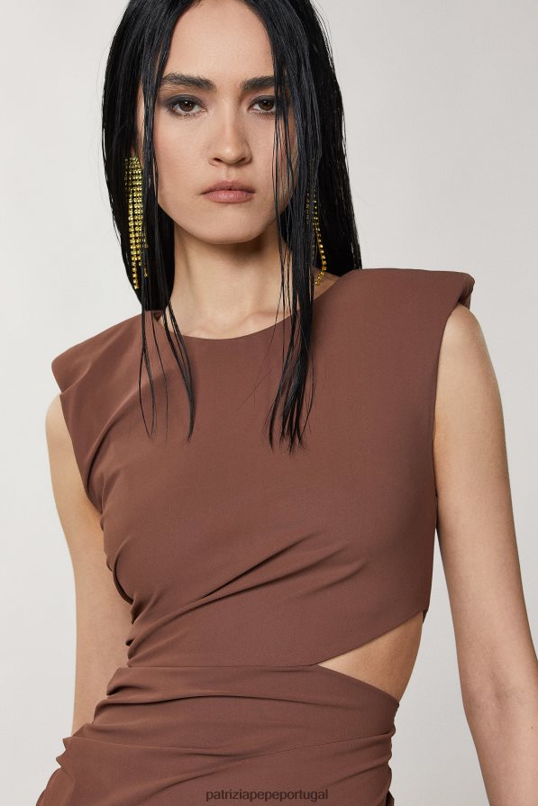 Patrizia Pepe mulheres minivestido em jersey chocolate escuro vestuário TX086V484