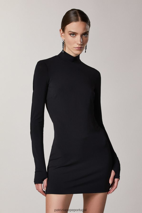 Patrizia Pepe mulheres minivestido sem costas Nero vestuário TX086V679