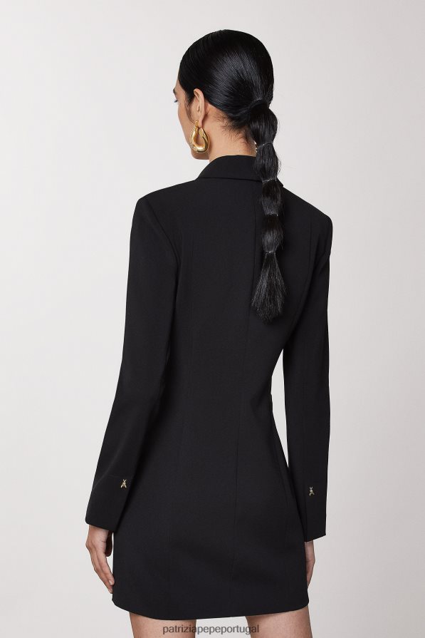 Patrizia Pepe mulheres vestido blazer essencial Nero vestuário TX086V436