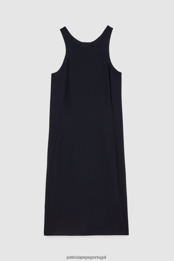 Patrizia Pepe mulheres vestido com bainha elástica Nero vestuário TX086V557