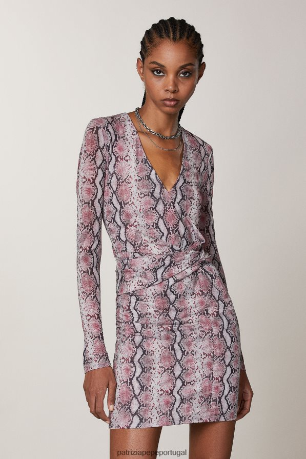 Patrizia Pepe mulheres vestido curto com estampa python impressão python sonhadora vestuário TX086V480