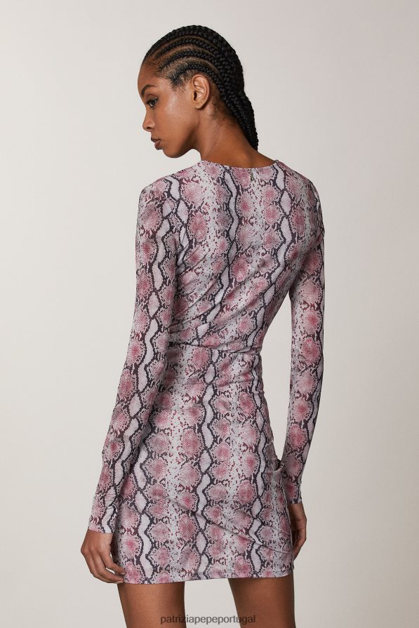Patrizia Pepe mulheres vestido curto com estampa python impressão python sonhadora vestuário TX086V480