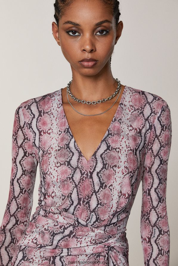 Patrizia Pepe mulheres vestido curto com estampa python impressão python sonhadora vestuário TX086V480