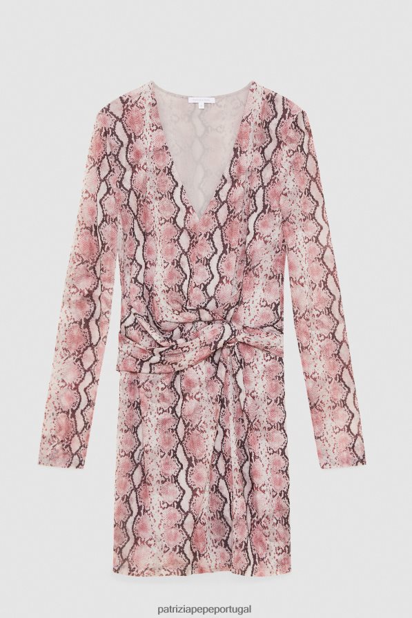 Patrizia Pepe mulheres vestido curto com estampa python impressão python sonhadora vestuário TX086V480