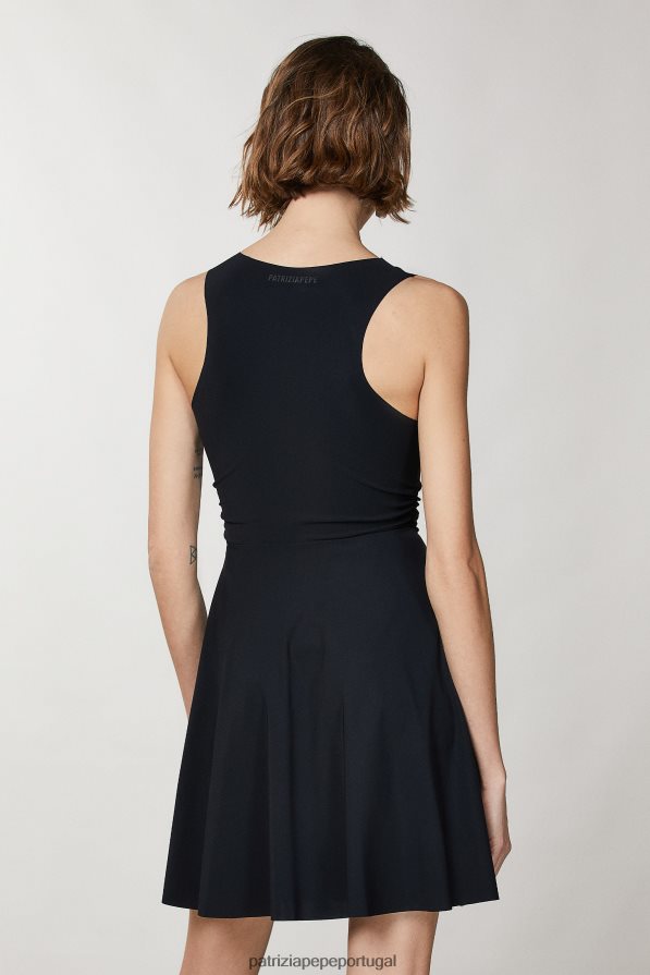 Patrizia Pepe mulheres vestido curto essencial Nero vestuário TX086V324