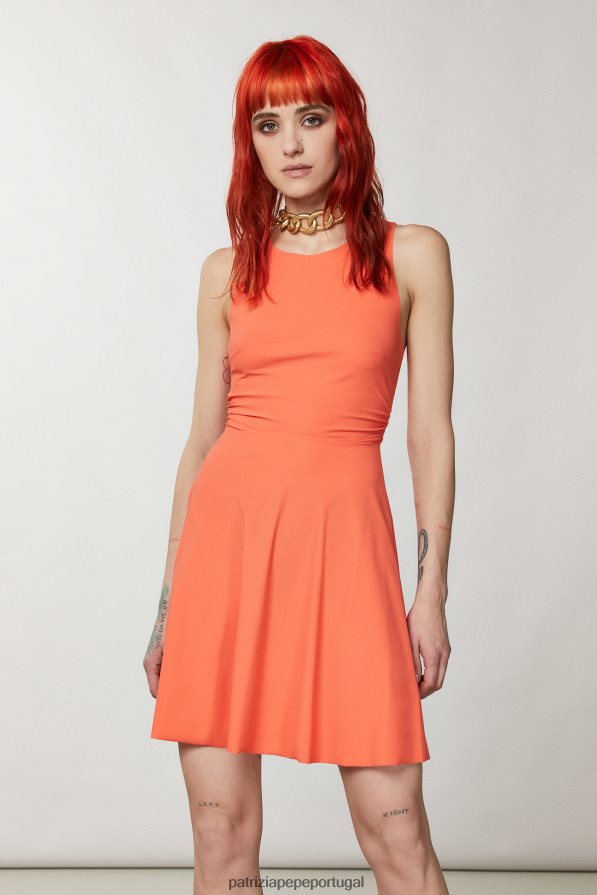 Patrizia Pepe mulheres vestido curto essencial coral intenso vestuário TX086V355