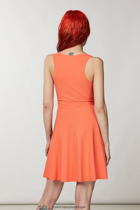 Patrizia Pepe mulheres vestido curto essencial coral intenso vestuário TX086V355