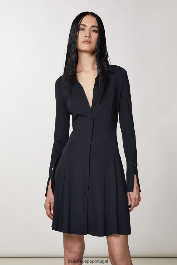 Patrizia Pepe mulheres vestido de camisa Nero vestuário TX086V559