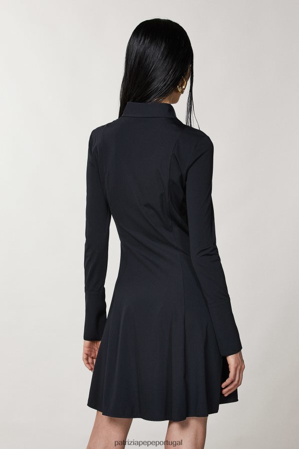 Patrizia Pepe mulheres vestido de camisa Nero vestuário TX086V559