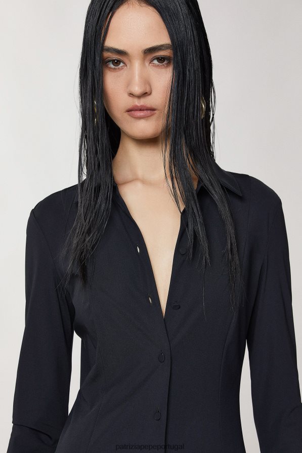 Patrizia Pepe mulheres vestido de camisa Nero vestuário TX086V559