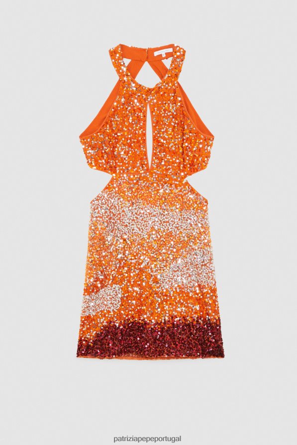 Patrizia Pepe mulheres vestido de tule bordado lantejoulas vermelhas marcianas vestuário TX086V77