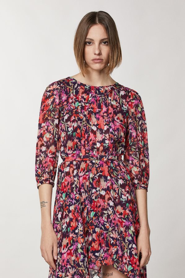 Patrizia Pepe mulheres vestido de viscose macio flormarciana vestuário TX086V57