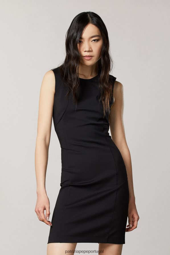 Patrizia Pepe mulheres vestido midi bainha Nero vestuário TX086V616