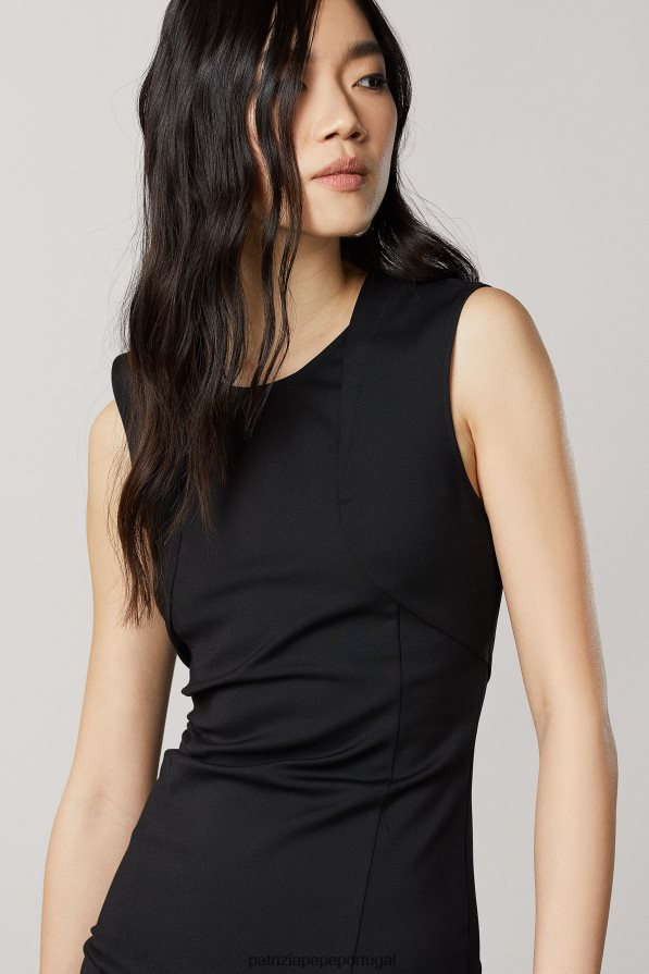 Patrizia Pepe mulheres vestido midi bainha Nero vestuário TX086V616