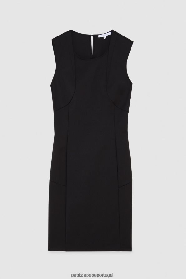 Patrizia Pepe mulheres vestido midi bainha Nero vestuário TX086V616