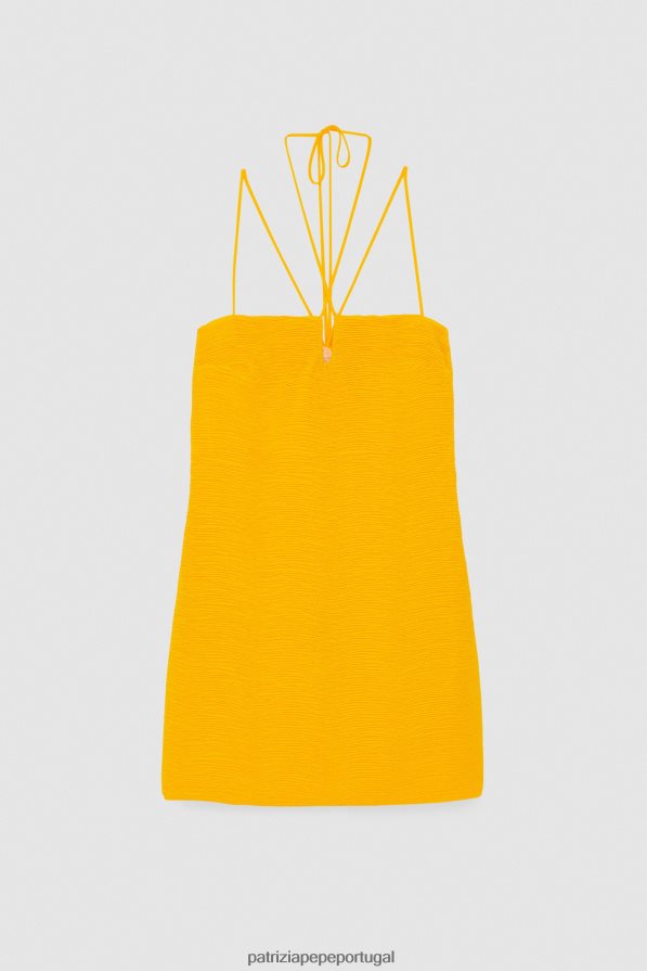 Patrizia Pepe mulheres vestido mini bainha georgette laranja suculenta vestuário TX086V314