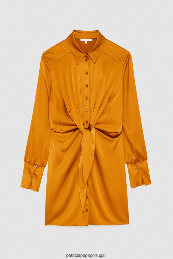 Patrizia Pepe mulheres vestido mini-camisa marrom picante vestuário TX086V539