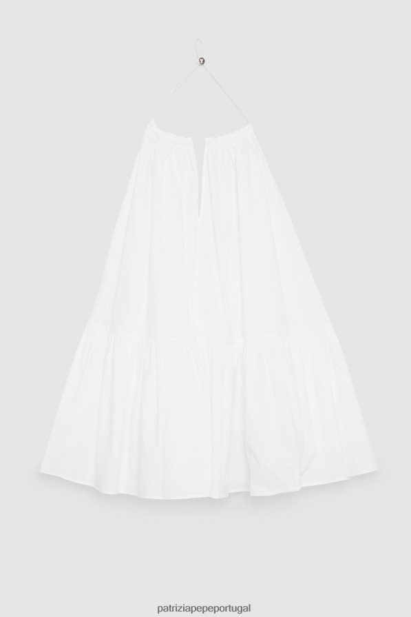 Patrizia Pepe mulheres vestido oversized essencial branco ótico vestuário TX086V367