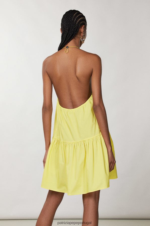 Patrizia Pepe mulheres vestido oversized essencial verão amarelo vestuário TX086V204