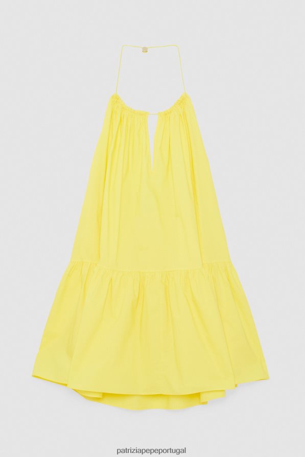 Patrizia Pepe mulheres vestido oversized essencial verão amarelo vestuário TX086V204